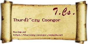 Thuróczy Csongor névjegykártya