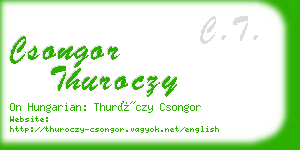 csongor thuroczy business card